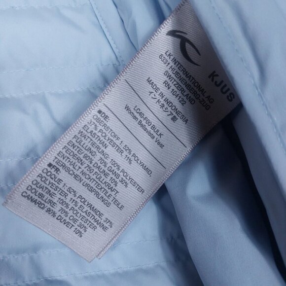 KJUS Bellavista Vest Women 38 M Blue LC40 -F00 BULK Down Full Zip Puffer Outdoor - Picture 7 of 13